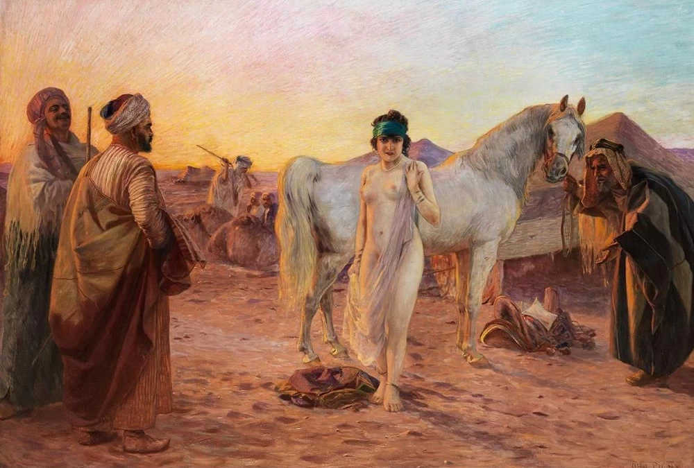 Negozianti di schiavi nel deserto
